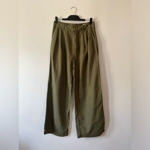 Gap Linen Cotton Pleated Pants